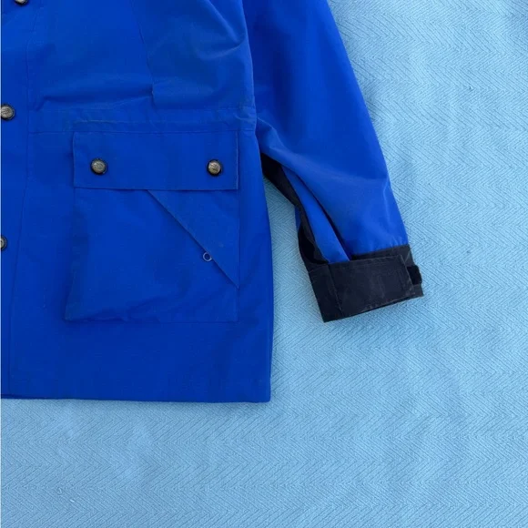 Vintage 90s North Face Black & Blue Gore Tex Rain Jacket - Picture 2 of 7